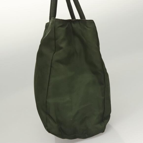 PRADA Hand Bag Nylon Khaki Silver - Picture 4 of 13